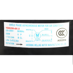 Motor A.A. Evaporador 220-240V 50/60hz 250w 1.72/2.24a YDK250-6X-2 YKS-250-6-30 RoHS 202400401088 11002012000617
Fits: ecox NAHU048C10B  midea MVB-48CW-N Lenox SA-KF140V/X-B Motor A.A. Evaporador 220-240V 50/60hz 250w 1.72/2.24a YDK250-6X-2 YKS-250-6-30 RoHS 202400401088 11002012000617
Fits: ecox NAHU048C10B  midea MVB-48CW-N Lenox SA-KF140V/X-B