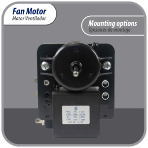 Appli Parts APFM-1638 Motor Ventilador para evaporadores de refrigeradoras 110 V, 60 Hz, 0.12 A, 7.5 W, 2500 rpm, CCW Giro contrario a las agujas del reloj, eje 4.3 cm Sirve 200D2940P005, 200D2940P011, P009, WR01F01638  Appli Parts APFM-1638 Motor Ventilador para evaporadores de refrigeradoras 110 V, 60 Hz, 0.12 A, 7.5 W, 2500 rpm, CCW Giro contrario a las agujas del reloj, eje 4.3 cm Sirve 200D2940P005, 200D2940P011, P009, WR01F01638