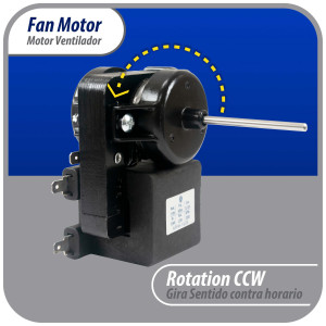 Appli Parts APFM-1638 Motor Ventilador para evaporadores de refrigeradoras 110 V, 60 Hz, 0.12 A, 7.5 W, 2500 rpm, CCW Giro contrario a las agujas del reloj, eje 4.3 cm Sirve 200D2940P005, 200D2940P011, P009, WR01F01638  Appli Parts APFM-1638 Motor Ventilador para evaporadores de refrigeradoras 110 V, 60 Hz, 0.12 A, 7.5 W, 2500 rpm, CCW Giro contrario a las agujas del reloj, eje 4.3 cm Sirve 200D2940P005, 200D2940P011, P009, WR01F01638