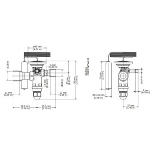 Danfoss 067N2007 11TR Valvula de Expansion Termostatica, TGE, R22,R407C, 5/8x7/8 pulg Soldable, ODF, 1/4 pulg Ecualizacion Externa, Bi-flow, -25 a 10 C, remplaza 067N2027 Danfoss 067N2007 11TR Valvula de Expansion Termostatica, TGE, R22,R407C, 5/8x7/8 pulg Soldable, ODF, 1/4 pulg Ecualizacion Externa, Bi-flow, -25 a 10 C, remplaza 067N2027