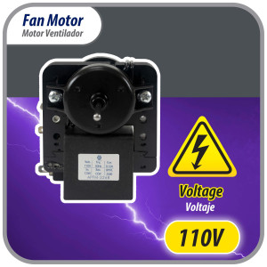 Appli Parts APFM-2268 Motor Ventilador para evaporadores de refrigeradoras 110 V, 60 Hz, 0.12 A, 7.5 W, 2500 rpm, CCW Giro contrario a las agujas del reloj, eje 2.8cm Sirve 200D2940P001C, WR01F02268