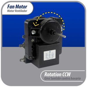 Appli Parts APFM-2268 Motor Ventilador para evaporadores de refrigeradoras 110 V, 60 Hz, 0.12 A, 7.5 W, 2500 rpm, CCW Giro contrario a las agujas del reloj, eje 2.8cm Sirve 200D2940P001C, 200D2940P002, P009, WR01F02268  Appli Parts APFM-2268 Motor Ventilador para evaporadores de refrigeradoras 110 V, 60 Hz, 0.12 A, 7.5 W, 2500 rpm, CCW Giro contrario a las agujas del reloj, eje 2.8cm Sirve 200D2940P001C, 200D2940P002, P009, WR01F02268