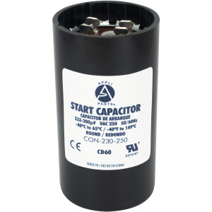 Appli Parts Condensador Capacitor Arranque 233-280 Mfd (microfaradios) uF 250 VAC remplazo universal para motores electricos de distintas aplicaciones 4.6cm Diametro 8.6cm Alto CON-233-250
 Appli Parts Condensador Capacitor Arranque 233-280 Mfd (microfaradios) uF 250 VAC remplazo universal para motores electricos de distintas aplicaciones 4.6cm Diametro 8.6cm Alto CON-233-250