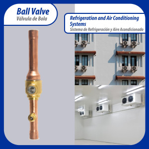 Appli Parts APBV-012 Valvula de Cierre 1/2 pulg tipo Bola de conexion soldable con puerto de servicio SAE de 1/4 de pulg presion maxima de trabajo 610 psi temperaturas de -30 C a 120 C longitud total 165 mm Appli Parts APBV-012 Valvula de Cierre 1/2 pulg tipo Bola de conexion soldable con puerto de servicio SAE de 1/4 de pulg presion maxima de trabajo 610 psi temperaturas de -30 C a 120 C longitud total 165 mm