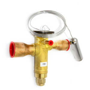 Danfoss 067N3039 46TR Valvula de Expansion Termostatica, TGE, R410A, 1-1/8x1-3/8 pulg Soldable, ODF, 1/4 pulg Ecualizacion externa, Bi-flow, -25 a 10C remplaza 067N3019