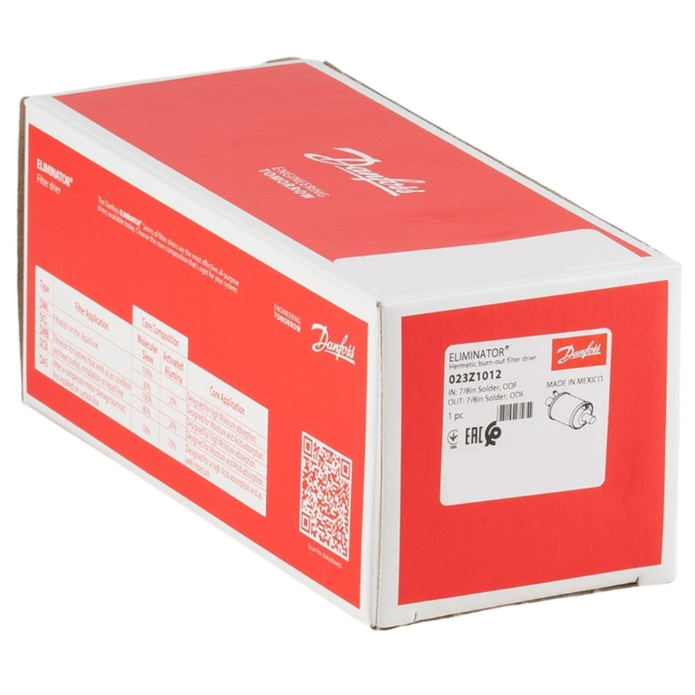 Danfoss 023Z1012 Filtro Secador Succion DAS167 7/8" 3.9-6.3t Soldable 
 Danfoss 023Z1012 Filtro Secador Succion DAS167 7/8" 3.9-6.3t Soldable
