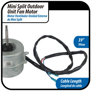 Motor Ventilador Unidad Externa YKT-24-6-10L RoHS YDK24-6FB(B) (YDK24-6F-23) 220-240V/60Hz 24W 6p 0.35A Bcl LRA 0.40A 202400401340 11002012000833 
Sirve: NBCM018C10B, PAC12047, X2