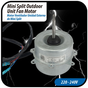 Motor Ventilador Unidad Externa YKT-24-6-10L RoHS YDK24-6FB(B) (YDK24-6F-23) 220-240V/60Hz 24W 6p 0.35A Bcl LRA 0.40A 202400401340 11002012000833 
Sirve: NBCM018C10B, PAC12047, X2