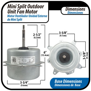 Motor Ventilador Unidad Externa YKT-24-6-10L RoHS YDK24-6FB(B) (YDK24-6F-23) 220-240V/60Hz 24W 6p 0.35A Bcl LRA 0.40A 202400401340 11002012000833 
Sirve: NBCM018C10B, PAC12047, X2