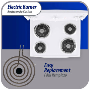 WB30X253 Appli Parts Resistencia Cocina Estufa 4 Vueltas, 8 pulg, 240 V, Compatible con General Electric SP21YA, WB30K10003, 404072, SU202, SP21YA, TS4W8221, Y04000035, WB30T10071, 5304431015, 5303015715 WB30X253 Appli Parts Resistencia Cocina Estufa 4 Vueltas, 8 pulg, 240 V, Compatible con General Electric SP21YA, WB30K10003, 404072, SU202, SP21YA, TS4W8221, Y04000035, WB30T10071, 5304431015, 5303015715