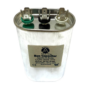 Appli Parts CON-50/5-370 Condensador Capacitor de Marcha 50+5 Mfd uF (microfaradios) 370VAC CBB65 Universal Aire acondicionado y otras aplicaciones Ovalado UL, 5.1cm Ancho 2.5cm Prof 10.2cm Alto