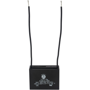 Appli Parts Condensador Capacitor de ventilador 6 mfd (microfaradios) uf 250VAC con 2 cables compatible con cualquier marca de igual capacitancia 4.7cm Ancho 1.8cm Prof 3.4cm Alto CAP-6-250-2C Appli Parts Condensador Capacitor de ventilador 6 mfd (microfaradios) uf 250VAC con 2 cables compatible con cualquier marca de igual capacitancia 4.7cm Ancho 1.8cm Prof 3.4cm Alto CAP-6-250-2C