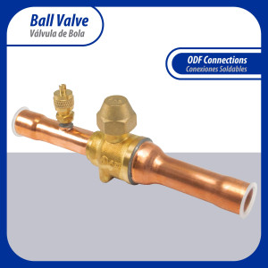 Appli Parts APBV-058 Valvula de Cierre 5/8 pulg tipo Bola de conexion soldable con puerto de servicio SAE de 1/4 de pulg presion maxima de trabajo 610 psi temperaturas de -30 C a 120 C longitud total 165 mm Appli Parts APBV-058 Valvula de Cierre 5/8 pulg tipo Bola de conexion soldable con puerto de servicio SAE de 1/4 de pulg presion maxima de trabajo 610 psi temperaturas de -30 C a 120 C longitud total 165 mm