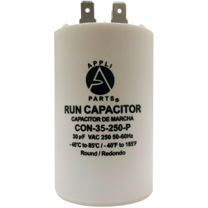 Appli Parts Condensador Capacitor de Marcha 35 Mfd uF (microfaradios) 250VAC CBB60 Cuerpo plastico para bombas de agua y otras aplicaciones Redondo UL E476928 8.5 cm Alto 4 cm Ancho CON-15-250-P