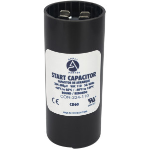 Appli Parts Condensador Capacitor Arranque 324-388 Mfd (microfaradios) uF 110-125 VAC remplazo universal para motores electricos de distintas aplicaciones 3.7cm Diametro 8.6cm Alto CON-324-110
 Appli Parts Condensador Capacitor Arranque 324-388 Mfd (microfaradios) uF 110-125 VAC remplazo universal para motores electricos de distintas aplicaciones 3.7cm Diametro 8.6cm Alto CON-324-110