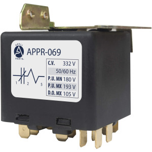 Appli Parts APPR-069 Relay Potencial 069, Voltaje de Bobina 332 V, Recogida Minima 180 V, Recogida Maxima 193 V, Caida Maxima 105 V, 50/60Hz Remplazo universal para unidades de refrigeracion y aire acondicionado Appli Parts APPR-069 Relay Potencial 069, Voltaje de Bobina 332 V, Recogida Minima 180 V, Recogida Maxima 193 V, Caida Maxima 105 V, 50/60Hz Remplazo universal para unidades de refrigeracion y aire acondicionado