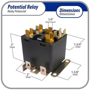 Appli Parts APPR-069 Relay Potencial 069, Voltaje de Bobina 332 V, Recogida Minima 180 V, Recogida Maxima 193 V, Caida Maxima 105 V, 50/60Hz Remplazo universal para unidades de refrigeracion y aire acondicionado Appli Parts APPR-069 Relay Potencial 069, Voltaje de Bobina 332 V, Recogida Minima 180 V, Recogida Maxima 193 V, Caida Maxima 105 V, 50/60Hz Remplazo universal para unidades de refrigeracion y aire acondicionado