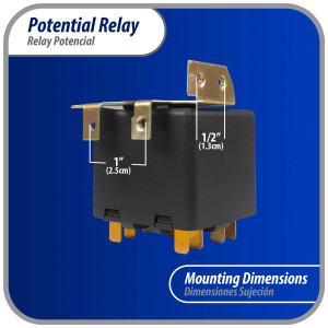 Appli Parts APPR-069 Relay Potencial 069, Voltaje de Bobina 332 V, Recogida Minima 180 V, Recogida Maxima 193 V, Caida Maxima 105 V, 50/60Hz Remplazo universal para unidades de refrigeracion y aire acondicionado Appli Parts APPR-069 Relay Potencial 069, Voltaje de Bobina 332 V, Recogida Minima 180 V, Recogida Maxima 193 V, Caida Maxima 105 V, 50/60Hz Remplazo universal para unidades de refrigeracion y aire acondicionado