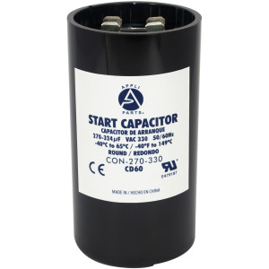 Appli Parts Condensador Capacitor Arranque 270-324 Mfd (microfaradios) uF 330 VAC remplazo universal para motores electricos de distintas aplicaciones 4.6cm Diametro 8.6cm Alto CON-270-330
 Appli Parts Condensador Capacitor Arranque 270-324 Mfd (microfaradios) uF 330 VAC remplazo universal para motores electricos de distintas aplicaciones 4.6cm Diametro 8.6cm Alto CON-270-330