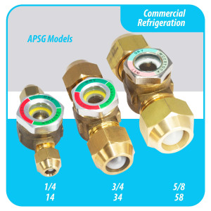 Appli Parts APSG-58A Visor de Liquido 5/8 pulg Flare e Indicador de Humedad con conexiones Rosca con cuerpo extraible para Sistemas de Refrigeracion y Aire Acondicionado compatible con refrigerantes CFC, HCFC, HFC Appli Parts APSG-58A Visor de Liquido 5/8 pulg Flare e Indicador de Humedad con conexiones Rosca con cuerpo extraible para Sistemas de Refrigeracion y Aire Acondicionado compatible con refrigerantes CFC, HCFC, HFC