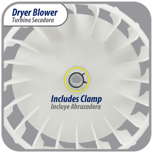 Y303836 Appli Parts Turbina Secadora 303836AP Remplaza DE602, 5306599498, 1245880, 3-12913, 3-3836, 303836, 312913, AH2200270