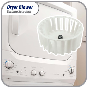 Y303836 Appli Parts Turbina Secadora 303836AP Remplaza DE602, 5306599498, 1245880, 3-12913, 3-3836, 303836, 312913, AH2200270