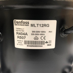 Danfoss MLT12RG 1/2HP R404a Compresor Fraccionario de Refrigeracion HMBP 220/1/50 230/1/60 (V/Ph/Hz) 123B2532 Danfoss MLT12RG 1/2HP R404a Compresor Fraccionario de Refrigeracion HMBP 220/1/50 230/1/60 (V/Ph/Hz) 123B2532