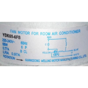 Motor A.A. Condensador YDK65-6FB YKT-65-6-41 RoHS  Mou-60crd / Mou-60cr 60w 230v/60hz 202400420701 11002012001019
Fits: ecox MOU-60CRD MOU-60CR midea MOU36CN1MM0W Motor A.A. Condensador YDK65-6FB YKT-65-6-41 RoHS  Mou-60crd / Mou-60cr 60w 230v/60hz 202400420701 11002012001019
Fits: ecox MOU-60CRD MOU-60CR midea MOU36CN1MM0W