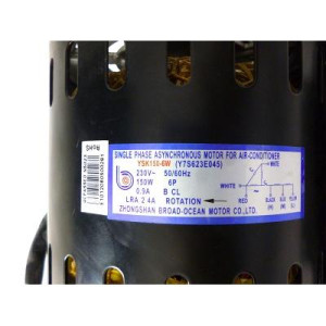Motor A.A. Fan Coil 230v/50-60hz MTA4-48CR YSK150-6W or YKSS-150-6-7 RoHS 202470790002 17400801000067 Motor A.A. Fan Coil 230v/50-60hz MTA4-48CR YSK150-6W or YKSS-150-6-7 RoHS 202470790002 17400801000067