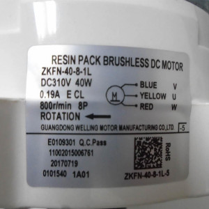 Motor Ventilador 11002015A00696 Mini Split Unidad Externa ZKFN-40-8-1L remplaza 11002015006761