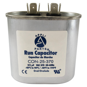 Appli Parts Condensador Capacitor de Marcha 25 Mfd uF (microfaradios) 370VAC CBB65 Universal Aire acondicionado y otras aplicaciones Ovalado UL E476928 cm Alto cm Ancho CON-25-370 Appli Parts Condensador Capacitor de Marcha 25 Mfd uF (microfaradios) 370VAC CBB65 Universal Aire acondicionado y otras aplicaciones Ovalado UL E476928 cm Alto cm Ancho CON-25-370
