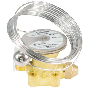 Danfoss 067B3342 Elemento Termostatico para Valvula de Expansion TE 5 R404, R507 Puerto de Ecualizacion de 1/4pulg -40C a 10C Tubo Capilar de 3m incluye Kit de Sellos 067B0575 y Cinta de Amarre
