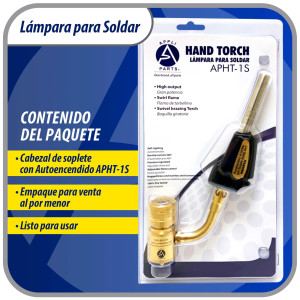Appli Parts APHT-1S Soplete Boquilla de Soldar, Antorcha manual de un solo quemador con encendedor de arranque para soldadura fuerte con Mapp o punta giratoria de combustible de propano