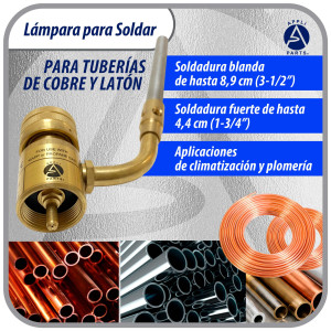 Appli Parts APHT-1 Soplete Boquilla de Soldar, Antorcha, Lampara para usar con Propano o Mapp en plomeria electricidad refrigeracion aire acondicionado y mas