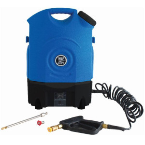 Nu-Calgon 4781-00 Tanque de Agua con Aplicador Rociador Turbo Tank 2.0 Portatil 4781-00 150Psi, Incluye bateria recargable, cargador, tanque de agua removible de 4.5 gallon, manguera, banda ajstable, 2 puntas rociadoras