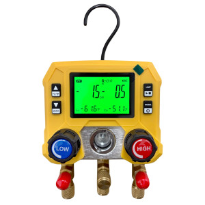 Appli Parts APMG-D10 Juego Manometro Digital para Refrigeracion HVAC/R Manifold Digital para Aire Acondicionado Rango -14.5 a 800 psi 88 Refrigerantes Unidades kPa MPa bar psi kg/cm2