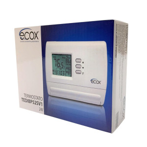 Termostato Ecox Digital, Programable 5+2, 1 Etapa, 24v Termostato Ecox Digital, Programable 5+2, 1 Etapa, 24v