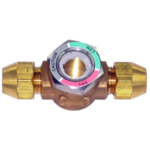 Appli Parts APSG-38A Visor de Liquido 3/8 pulg Flare e Indicador de Humedad con conexiones Rosca con cuerpo extraible para Sistemas de Refrigeracion y Aire Acondicionado