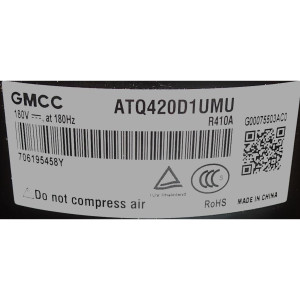 Compressor ATQ420D1UMU 220v/60hz/1ph R410 11103020000029 / 201400611148 
Sirve: ecox EIVCU060CXXB EIVCU060C18B Midea MCHSU48CSH2 MCU601PT2 MCHSU48CSH2H 38MBRQ48A3 MOE30U48HFN1M Compressor ATQ420D1UMU 220v/60hz/1ph R410 11103020000029 / 201400611148 
Sirve: ecox EIVCU060CXXB EIVCU060C18B Midea MCHSU48CSH2 MCU601PT2 MCHSU48CSH2H 38MBRQ48A3 MOE30U48HFN1M