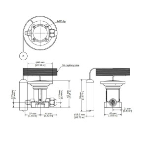 Danfoss 067B3210 TEX12 Elemento Termostatico Valvula Expansion R22/R407c 