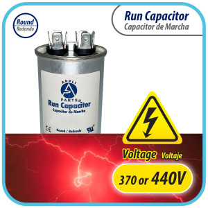 Appli Parts Condensador Capacitor de Marcha 35 Mfd uF (microfaradios) 370VAC o 450VAC CBB65 Universal Aire acondicionado y otras aplicaciones Redondo UL E476928 9.3cm Alto 4.7cm Ancho CON-35-450 Appli Parts Condensador Capacitor de Marcha 35 Mfd uF (microfaradios) 370VAC o 450VAC CBB65 Universal Aire acondicionado y otras aplicaciones Redondo UL E476928 9.3cm Alto 4.7cm Ancho CON-35-450