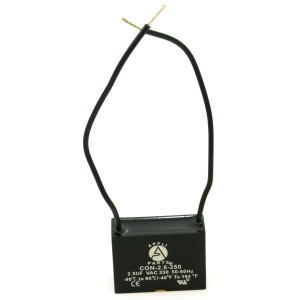 Appli Parts Condensador Capacitor de ventilador 2.5 mfd (microfaradios) uf 250VAC con 2 cables compatible con cualquier marca de igual capacitancia 3.7cm Ancho 1.5cm Profundidad 2.6cm Alto CAP-2.5-250-2C Appli Parts Condensador Capacitor de ventilador 2.5 mfd (microfaradios) uf 250VAC con 2 cables compatible con cualquier marca de igual capacitancia 3.7cm Ancho 1.5cm Profundidad 2.6cm Alto CAP-2.5-250-2C