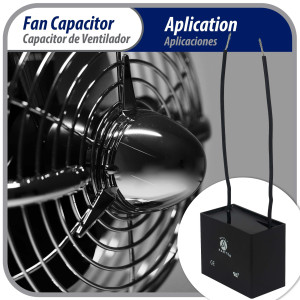 Appli Parts Condensador Capacitor de ventilador 2.5 mfd (microfaradios) uf 250VAC con 2 cables compatible con cualquier marca de igual capacitancia 3.7cm Ancho 1.5cm Profundidad 2.6cm Alto CAP-2.5-250-2C Appli Parts Condensador Capacitor de ventilador 2.5 mfd (microfaradios) uf 250VAC con 2 cables compatible con cualquier marca de igual capacitancia 3.7cm Ancho 1.5cm Profundidad 2.6cm Alto CAP-2.5-250-2C