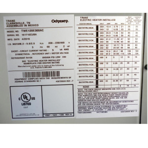Evaporadora Tipo Gabinete 120.000btu R410 230-460v/60hz/3ph Trane Alta Eficiencia (Doble Circuito) Twe120e300a Evaporadora Tipo Gabinete 120.000btu R410 230-460v/60hz/3ph Trane Alta Eficiencia (Doble Circuito) Twe120e300a