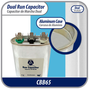 Appli Parts Condensador Capacitor de Marcha 80+5 Mfd uF (microfaradios) 370VAC CBB65 Universal Aire acondicionado y otras aplicaciones Ovalado UL E476928 7.7cm Ancho 4.5cm Prof 10.2cm Alto CON-80/5-370 Appli Parts Condensador Capacitor de Marcha 80+5 Mfd uF (microfaradios) 370VAC CBB65 Universal Aire acondicionado y otras aplicaciones Ovalado UL E476928 7.7cm Ancho 4.5cm Prof 10.2cm Alto CON-80/5-370