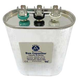 Appli Parts Condensador Capacitor de Marcha 80+5 Mfd uF (microfaradios) 370VAC CBB65 Universal Aire acondicionado y otras aplicaciones Ovalado UL E476928 7.7cm Ancho 4.5cm Prof 10.2cm Alto CON-80/5-370 Appli Parts Condensador Capacitor de Marcha 80+5 Mfd uF (microfaradios) 370VAC CBB65 Universal Aire acondicionado y otras aplicaciones Ovalado UL E476928 7.7cm Ancho 4.5cm Prof 10.2cm Alto CON-80/5-370