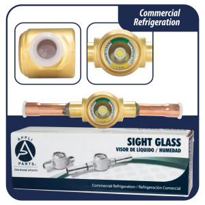 Appli Parts APSG-38AS Visor de Liquido 3/8 pulg Indicador de Humedad con conexiones Soldable con cuerpo solido para Sistemas de Refrigeracion y Aire Acondicionado compatible con refrigerantes CFC, HCFC, HFC Appli Parts APSG-38AS Visor de Liquido 3/8 pulg Indicador de Humedad con conexiones Soldable con cuerpo solido para Sistemas de Refrigeracion y Aire Acondicionado compatible con refrigerantes CFC, HCFC, HFC