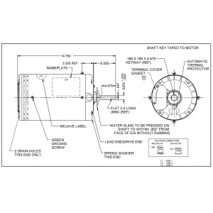 US Motors Mojave 1 hp 1140 rpm, 6 polos, 1 eje, OAO Cerramiento, 1 velocidad, 6.3 diametro, Reversible, 208-230 V/460 V, 60 hz, 3 ph, 1818H P063ELS5030015B, 
Sirve: FC3106F H667 X502 CFM3156A 10502 US Motors Mojave 1 hp 1140 rpm, 6 polos, 1 eje, OAO Cerramiento, 1 velocidad, 6.3 diametro, Reversible, 208-230 V/460 V, 60 hz, 3 ph, 1818H P063ELS5030015B, 
Sirve: FC3106F H667 X502 CFM3156A 10502