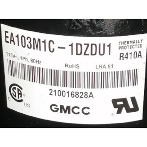 Compressor Ea103m1c-1d2du1 115v/1ph/60hz Lra51 R410a EA103M1C-1DZDU1 201400601210 11103010000447  Compressor Ea103m1c-1d2du1 115v/1ph/60hz Lra51 R410a EA103M1C-1DZDU1 201400601210 11103010000447