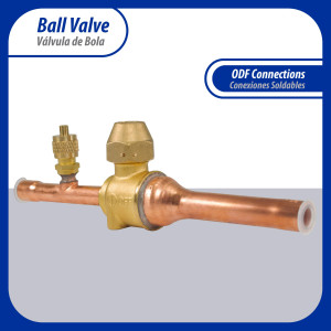 Appli Parts APBV-038 Valvula de Cierre 3/8 pulg tipo Bola de conexion soldable con puerto de servicio SAE de 1/4 de pulg presion maxima de trabajo 610 psi temperaturas de -30 C a 120 C longitud total 165 mm Appli Parts APBV-038 Valvula de Cierre 3/8 pulg tipo Bola de conexion soldable con puerto de servicio SAE de 1/4 de pulg presion maxima de trabajo 610 psi temperaturas de -30 C a 120 C longitud total 165 mm